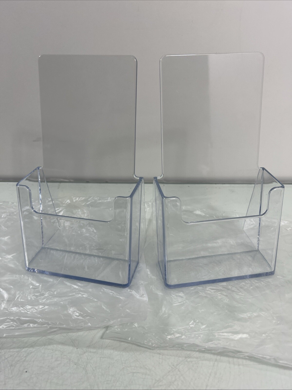 2 Pack Acrylic Brochure Holder 4×7 Inches Flyer Display Stand Card Holder
