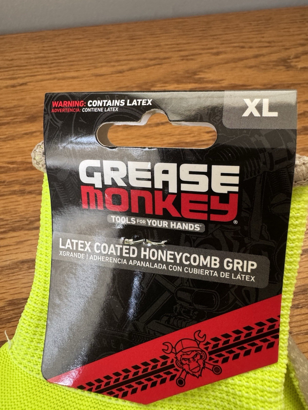 Grease Monkey Latex Coated Honeycomb Grip Work Gloves Extra Large XL Protective