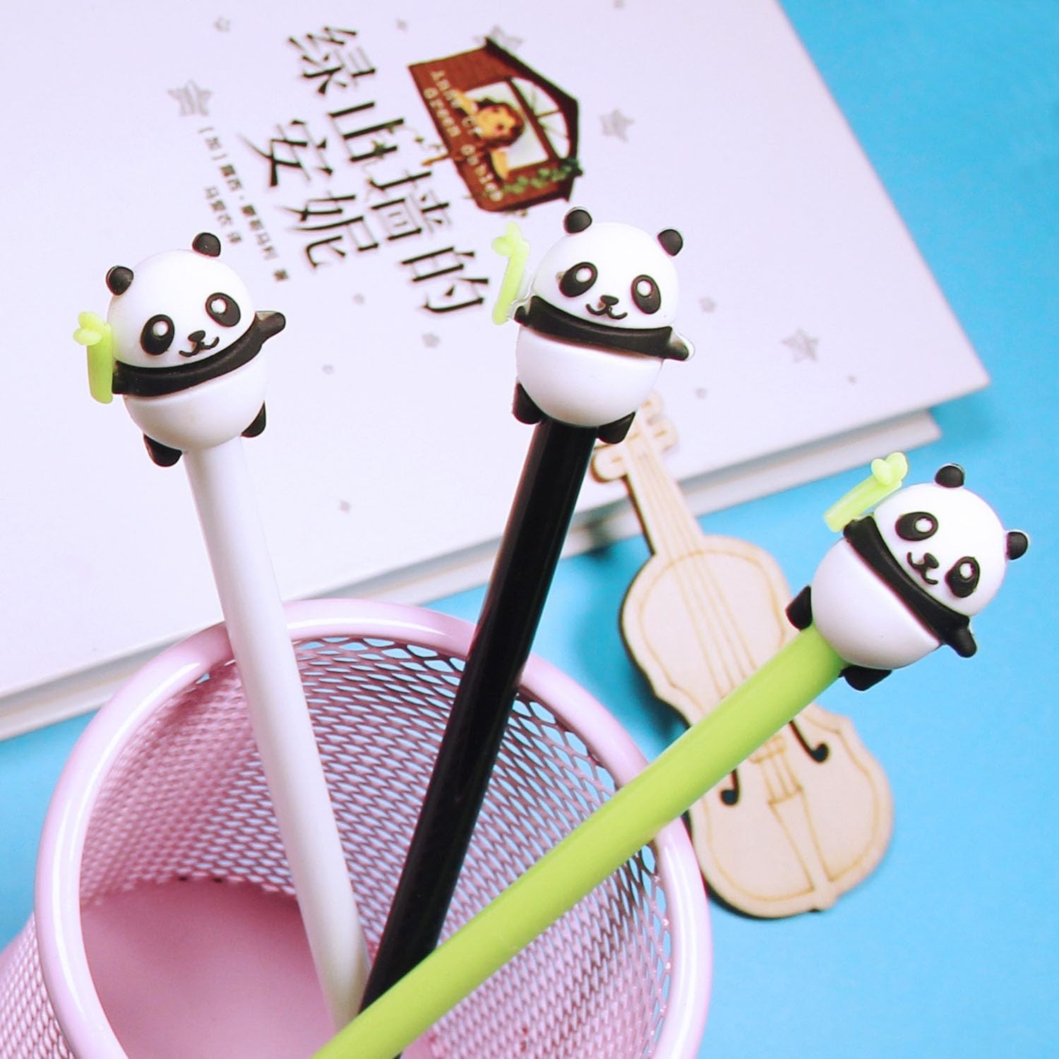 YYaaloa 12pcs Panda Shaped Gel Ink Pens 1 Count (Pack of 1), pens