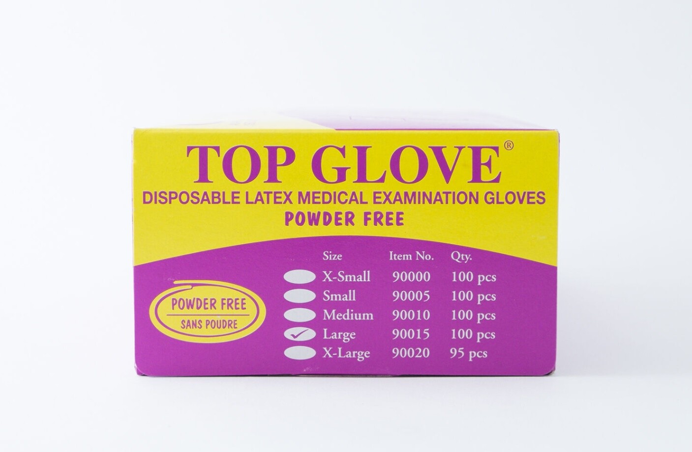 Disposable Latex Medical Dental Examination Gloves Powder Free Various Sizes