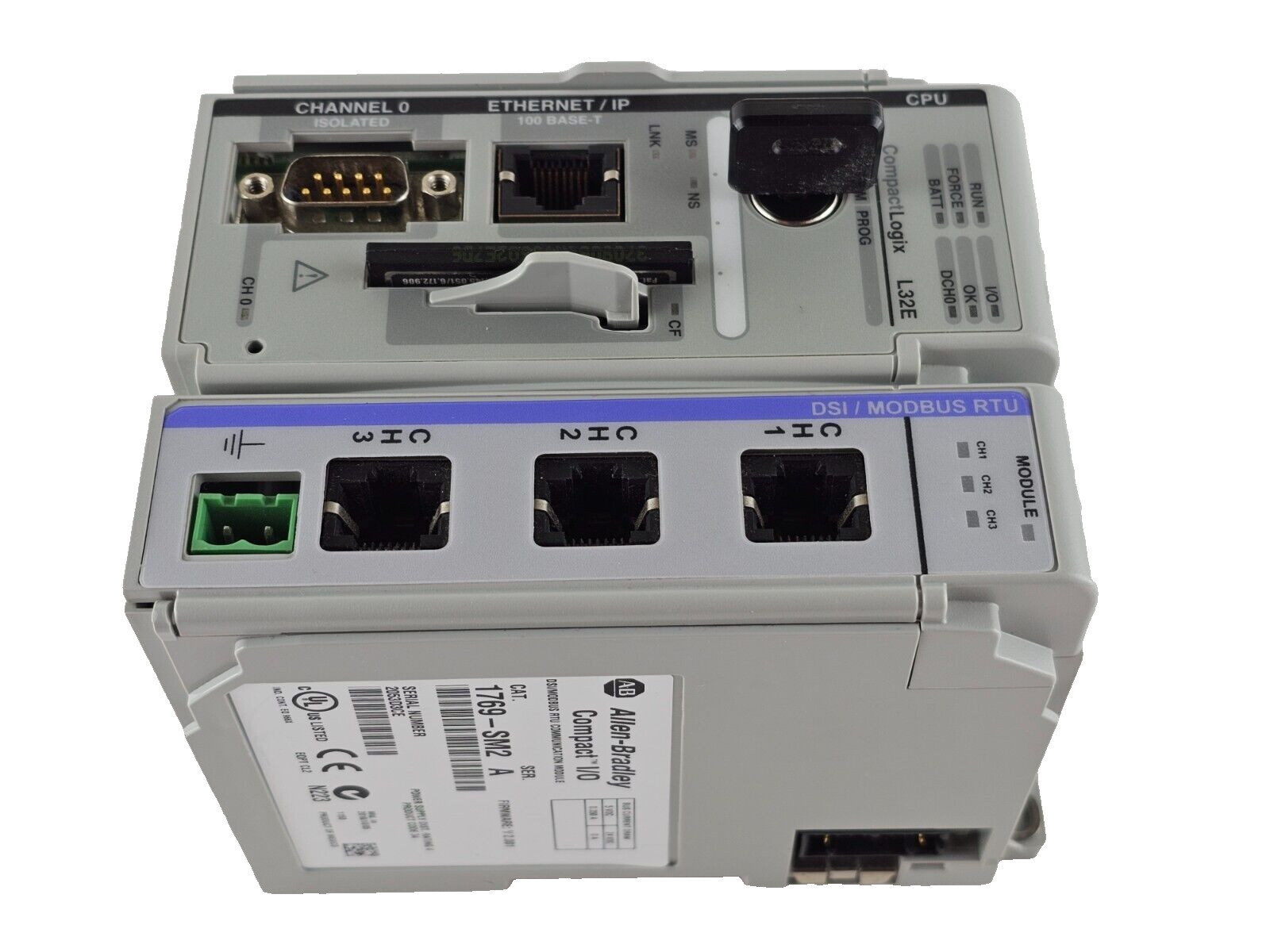 Allen Bradley 1769-L32E /A CompactLogix Processor W/ 1769-SM2 1769L32E 1769SM2
