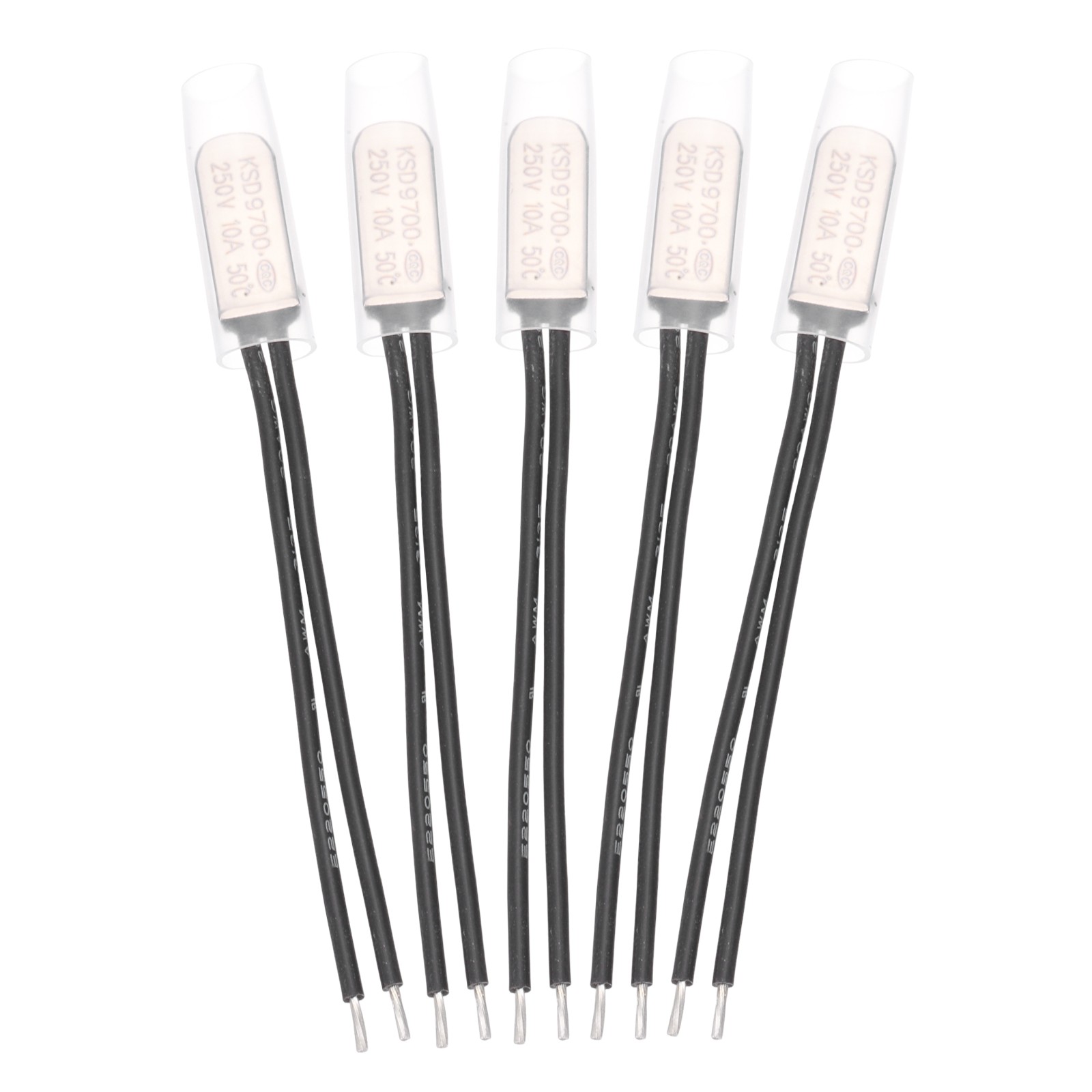 5 Pcs KSD9700 Thermostat 50°C/122°F Temperature Switch N.C 10A Metal