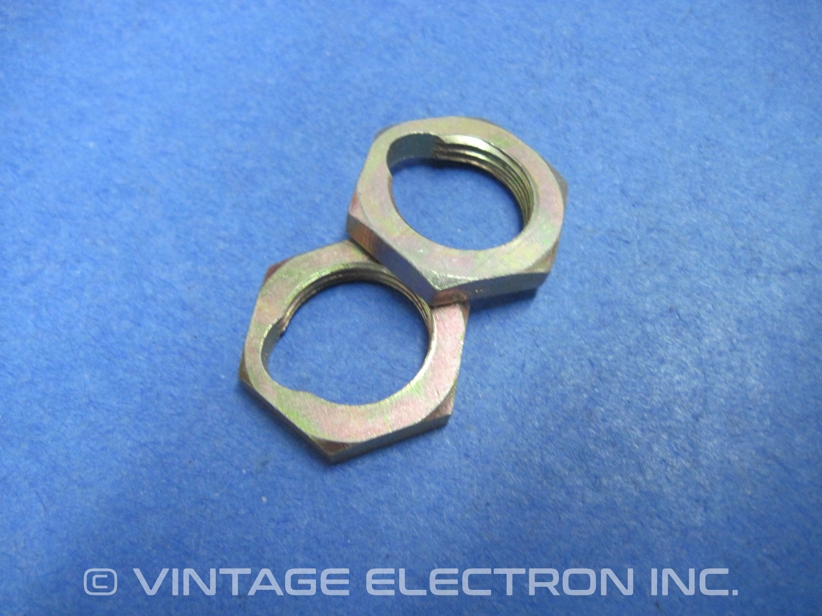 (2) – 1/2″-20 THIN Hex Nuts (w/Notch, Lock) – Zinc Steel ($1.90/lot) – 0.13″ THK