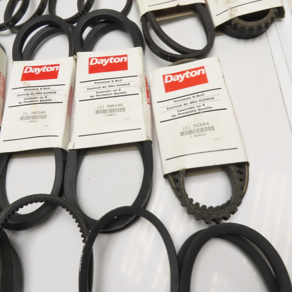 Dayton Huge Variety New V-Belts A, B, AX 3VX Section Restock Resell Lot Of 40
