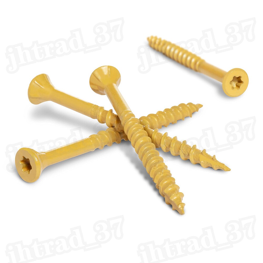 700pcs #8×1-5/8″ Deck Screws Torx T25 Star Self Tapping Wood Screws Fence Screws