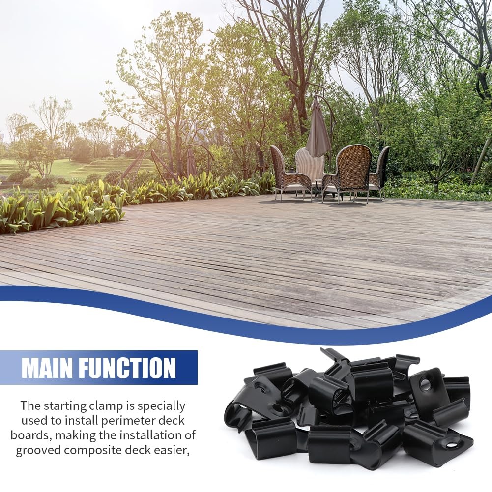 Hidden Deck Fasteners For Composite Decking Clips Screws Star Bit Secure 100PC