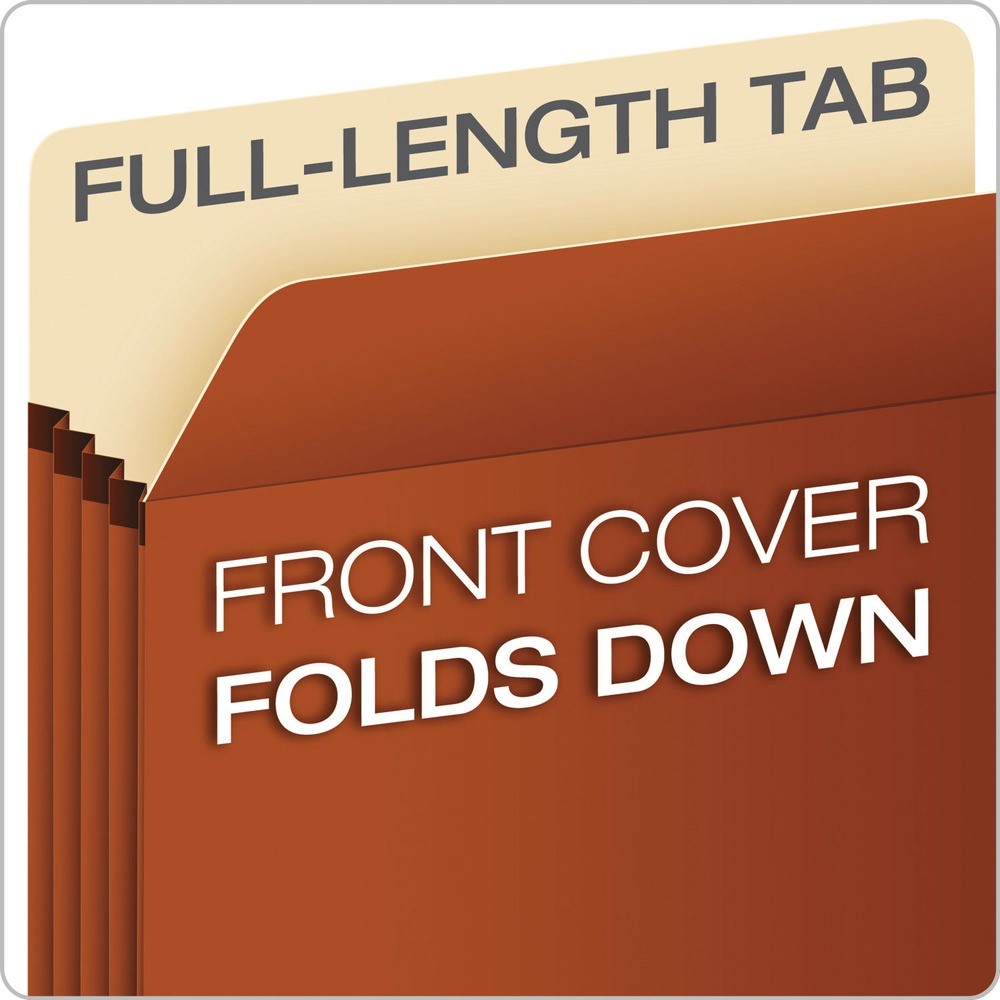 Pendaflex S26E 3.5 in. Expansion Legal Size Pocket File – Red Fiber New