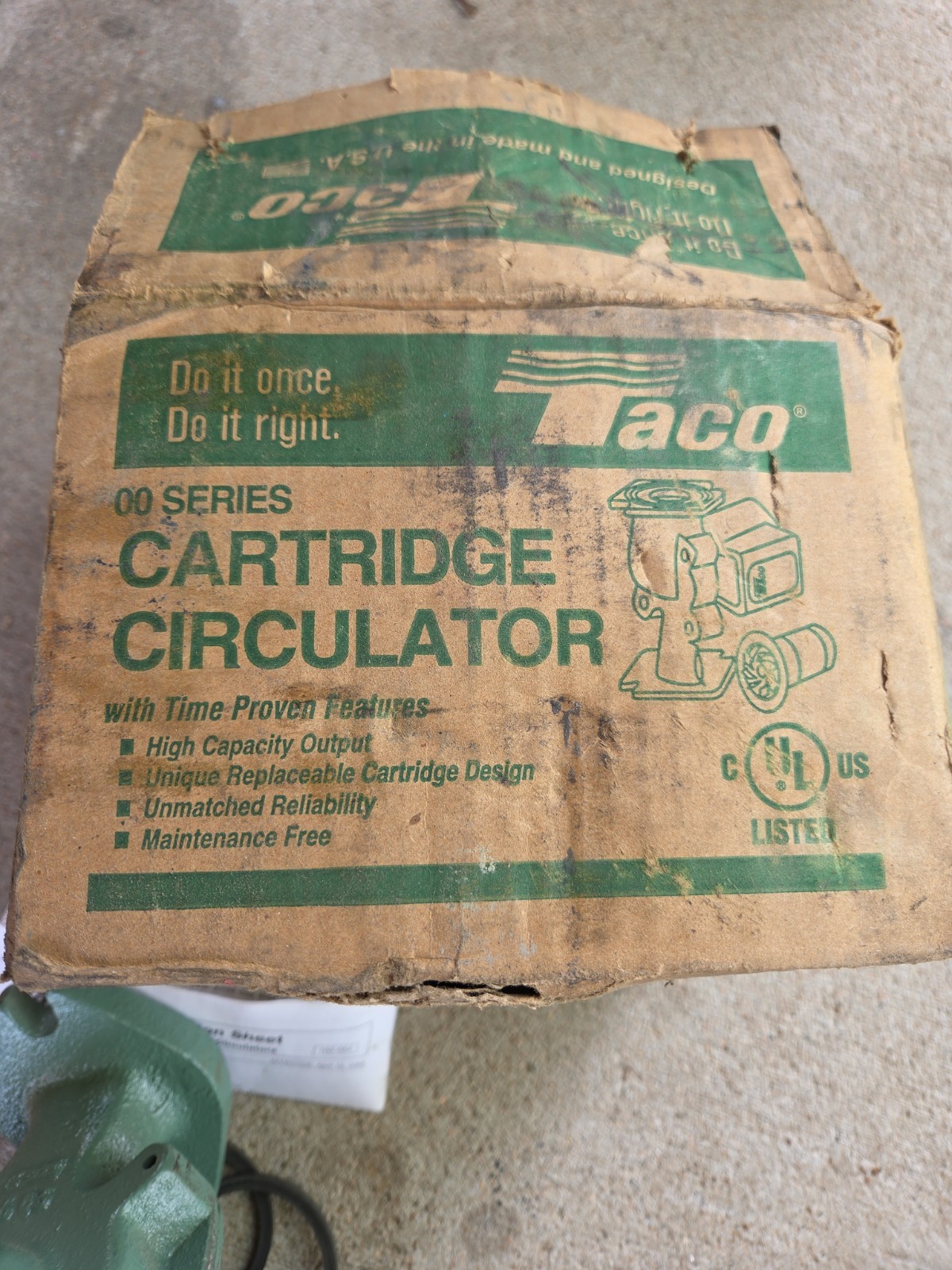 Taco 007-F5 Cartridge Circulator Pump Cast Iron 115V 1/25 hp 00 Series (Shed)
