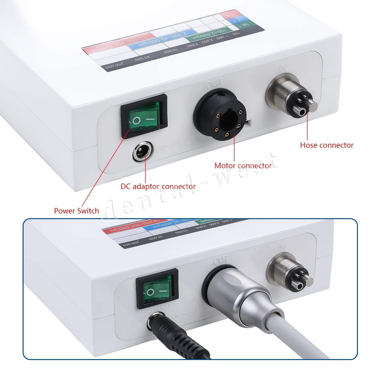 CICADA Dental LED Brushless Electric Mirco Motor LED Screen Touch Button