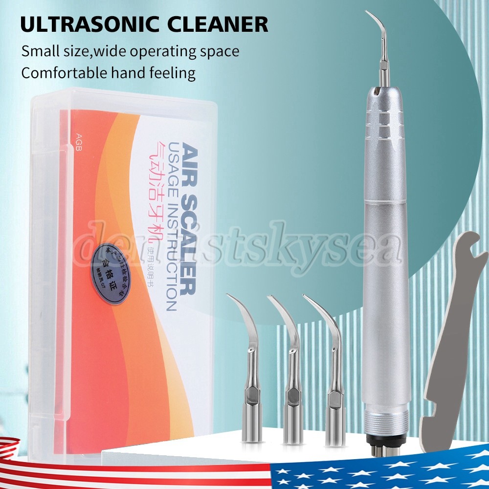Dental Air Scaler Sonic Perio Scaling 4 Hole with 3 Compatible Tips US STOCK