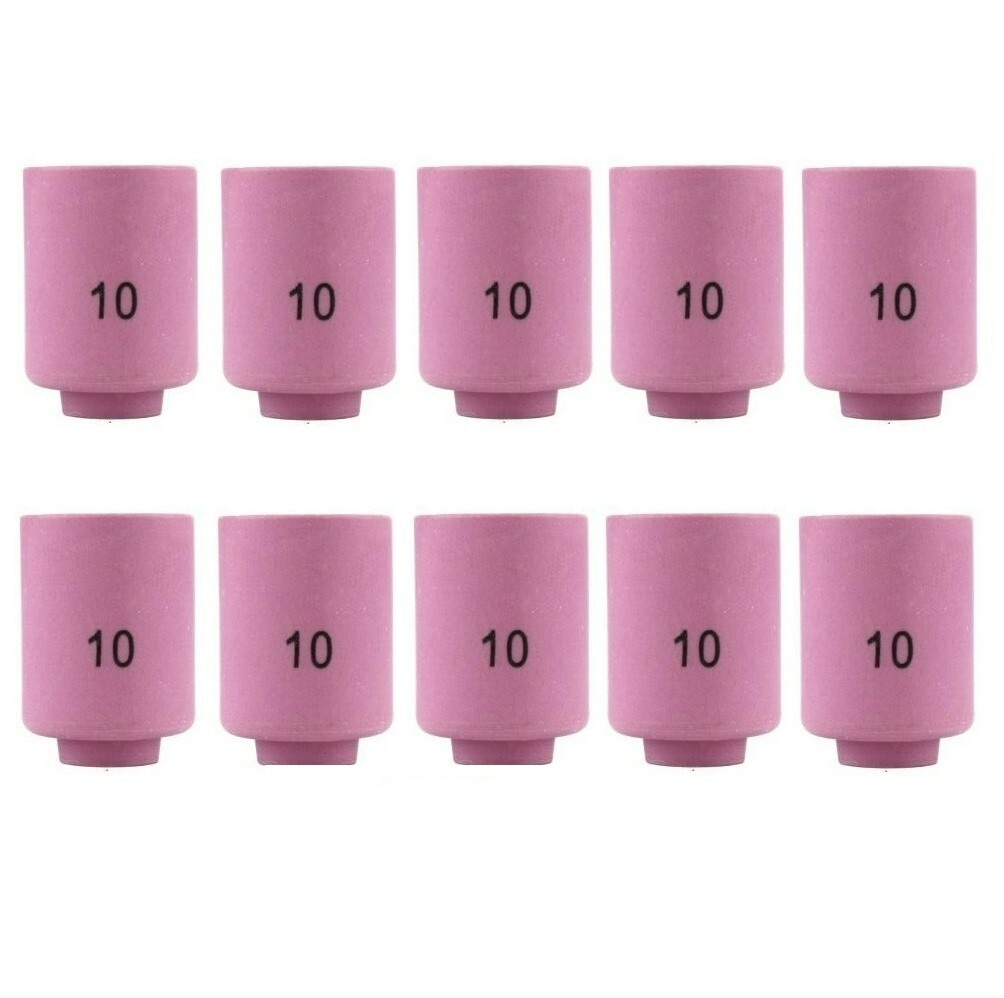 TIG Ceramic Cup 13N13 #10 Welding ALUMINA Nozzle 5/8″ Fits TIG 9, 20, 25 Qty 10