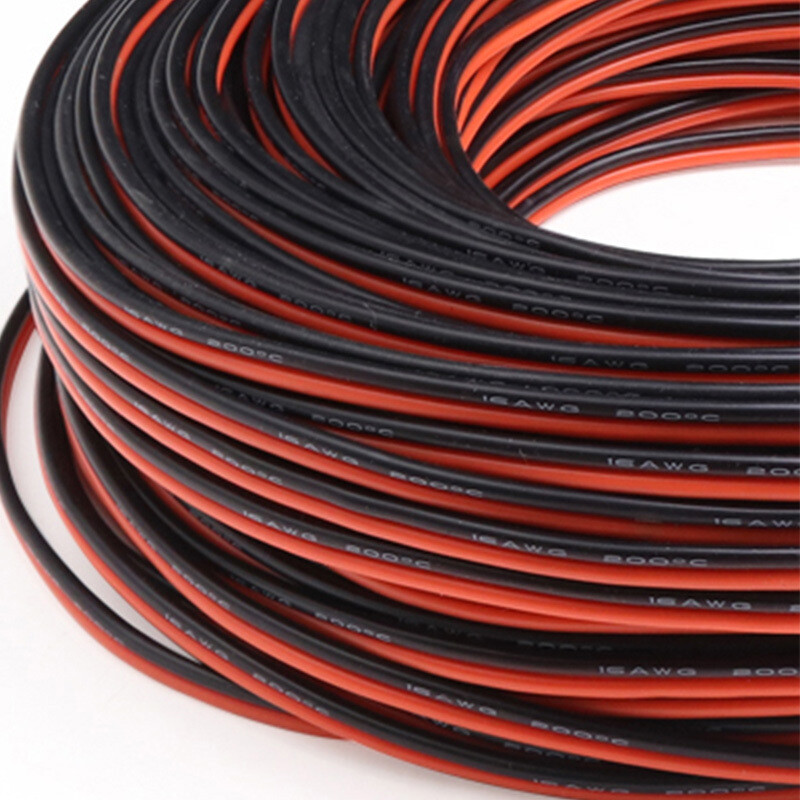 2Pin 8AWG-28AWG Red&Black Silicone Wire Extra Soft Silicone Cable Tinned Copper