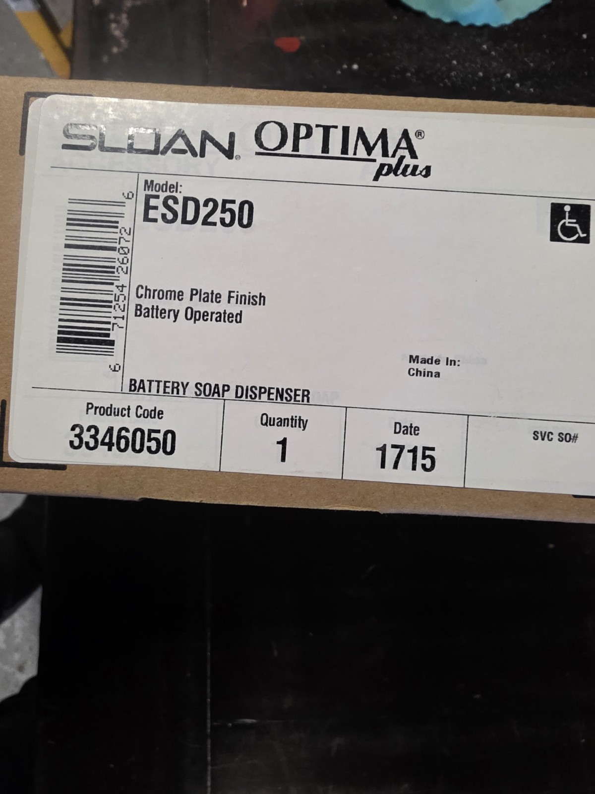 Sloan ESD250 Electronic Soap Dispenser