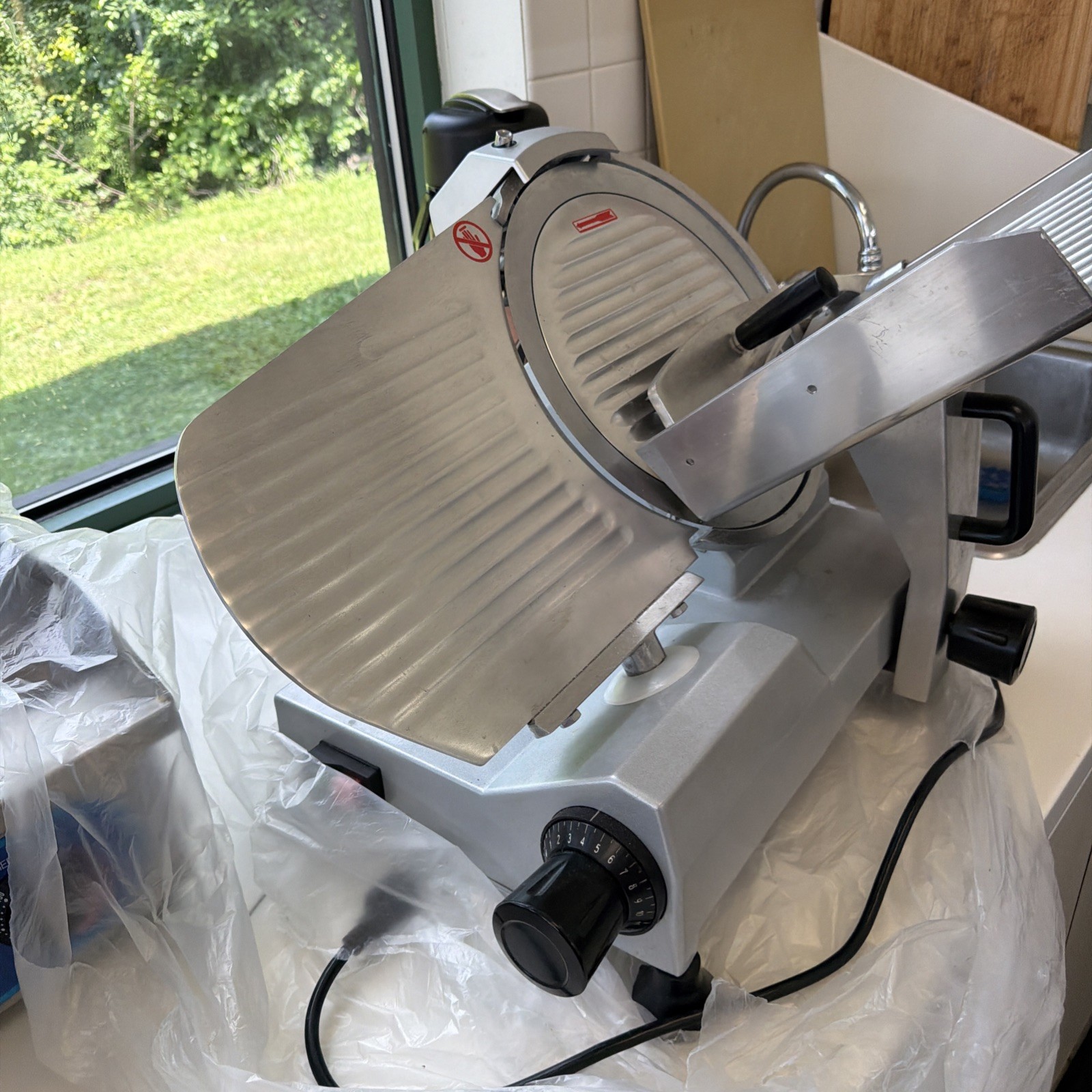 Commercial Electric Meat Slicer 12″ Food Cutter 320W 1600RPM Deli Cheese Slicer