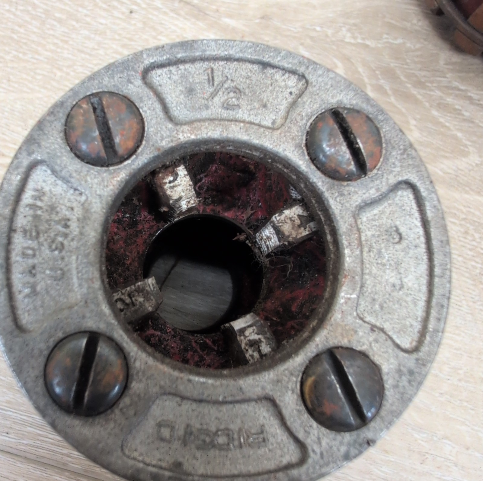 Lot of 3 Ridgid Die Heads For 111-R Pipe Threader 1/2″, 3/4″ & 1″ USA Made