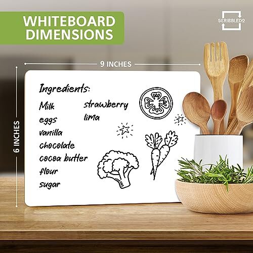 6×9 Inches Small White Board Dry Erase Mini Whiteboard for Students Office