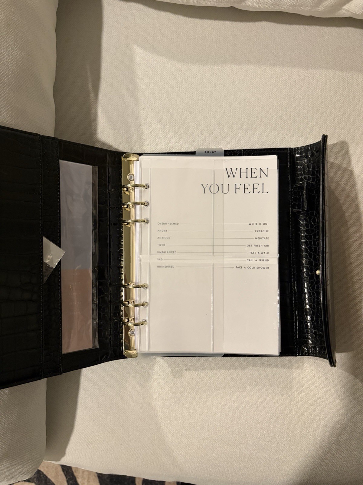 Stil a5 Croc leather binder