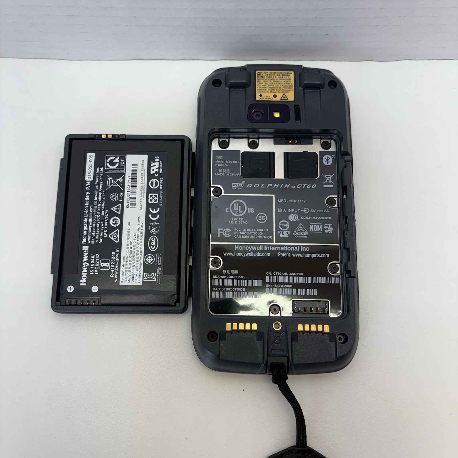 Honeywell Dolphin CT60 Android Mobile Computer CT60-L0N-ASC210F W/Battery