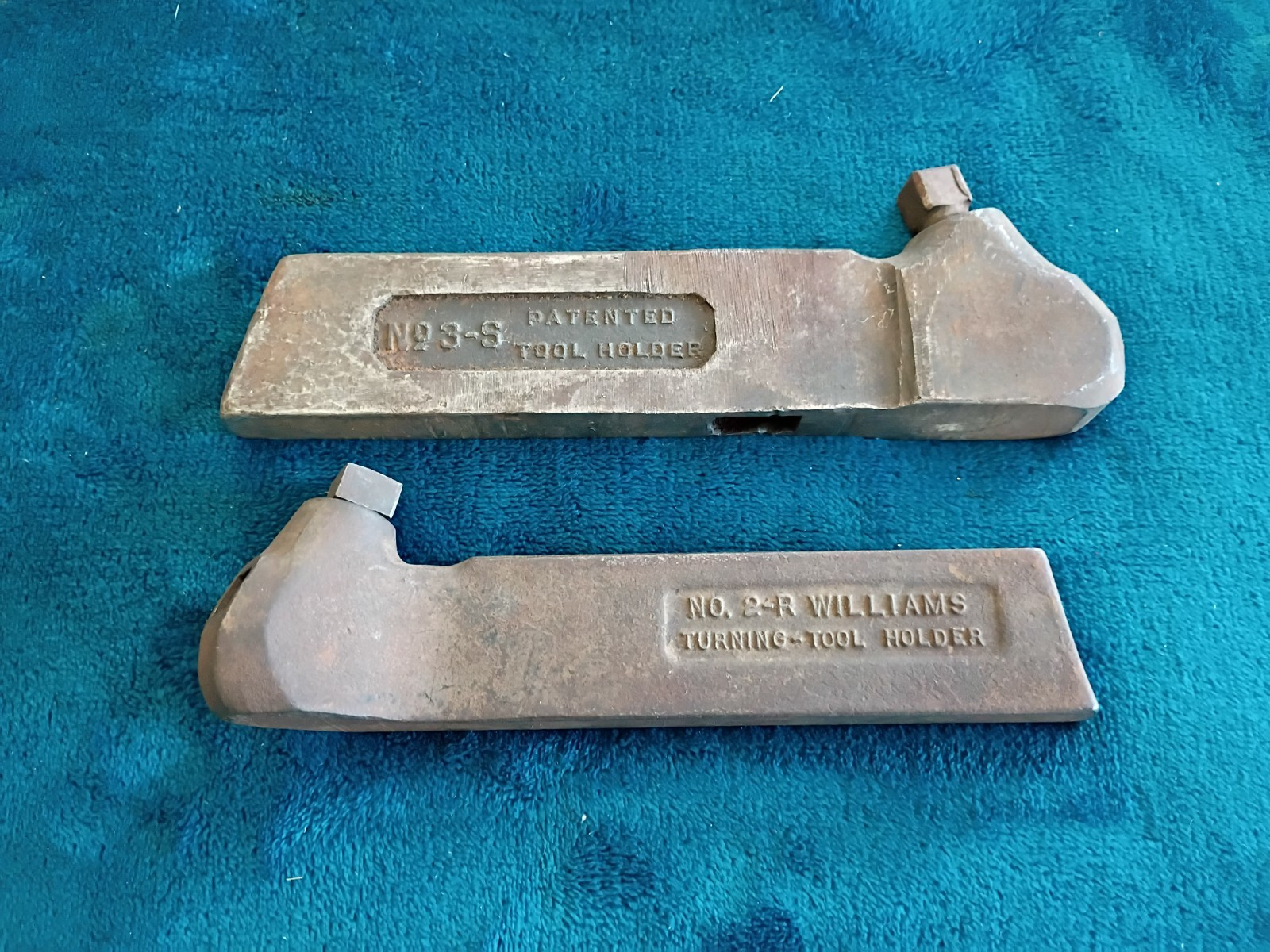 WILLIAMS No. 2-R TOOL HOLDER for ENGINE LATHE and 3-S Tool Holder Unknow Brand.