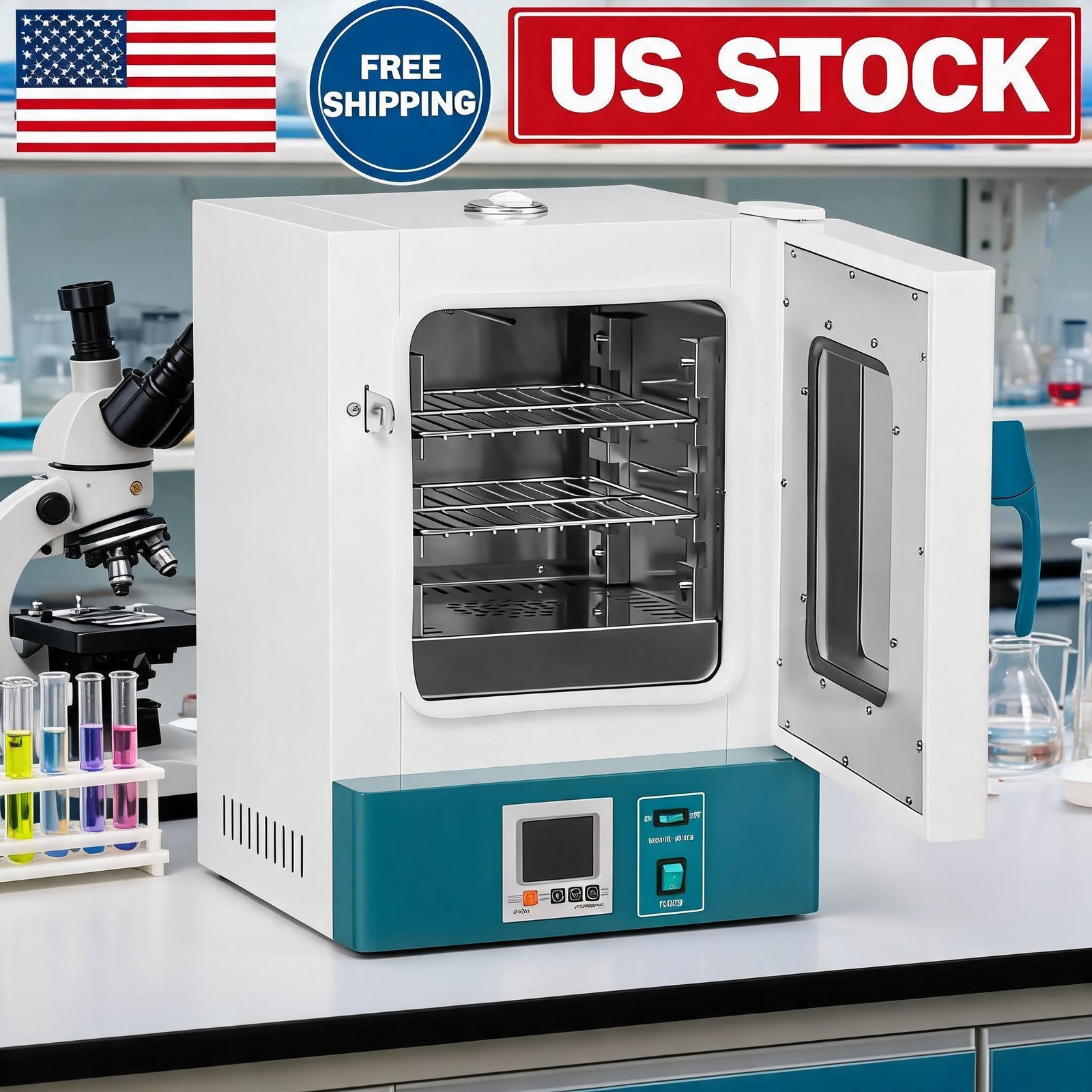 20L Digital Lab Incubator, Constant Temperature Cabinet RT-65°c with PID Control
