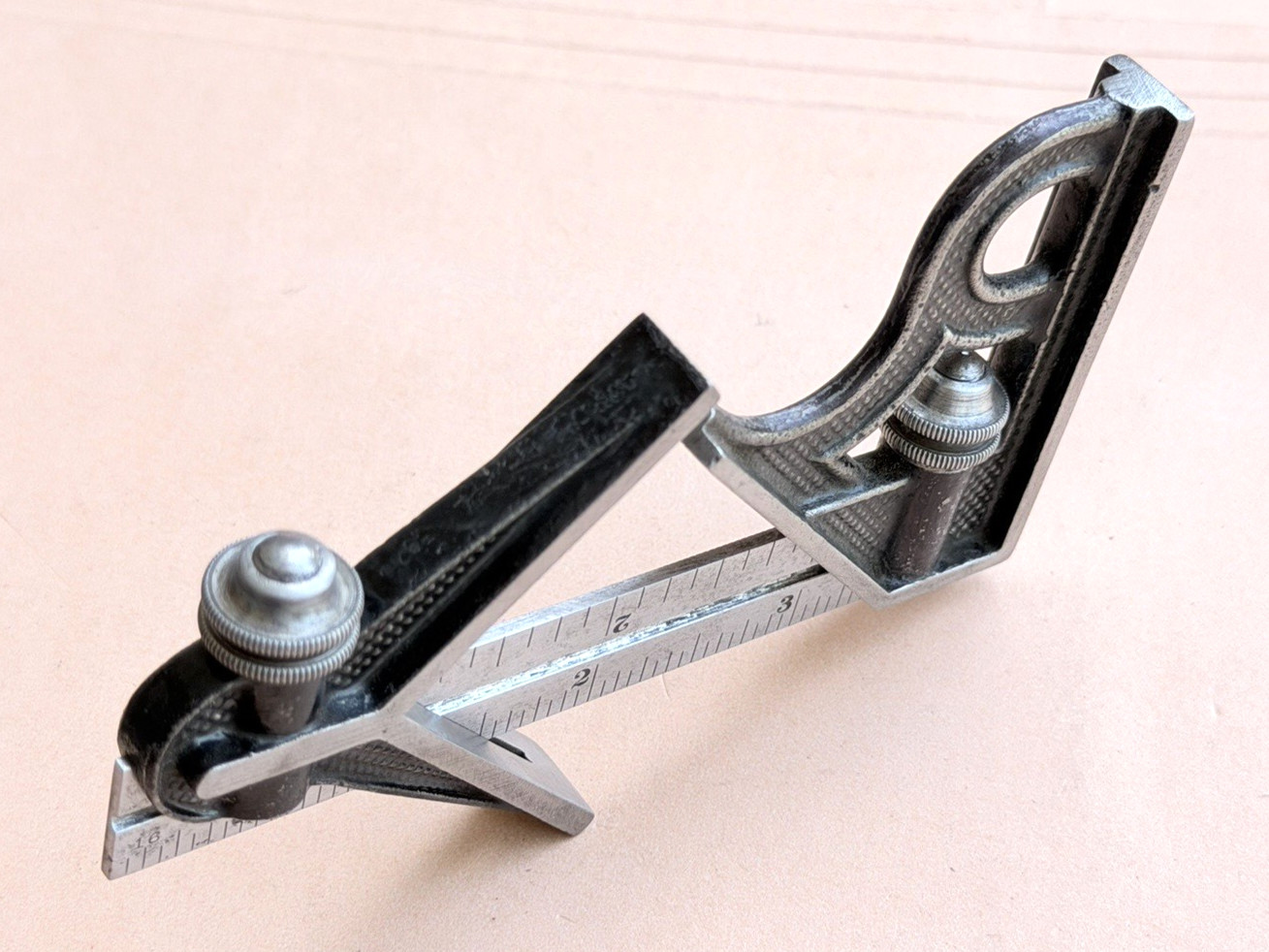 STARRETT No.11 4″ Long Blade Combination Square with Square & Center Heads. USA