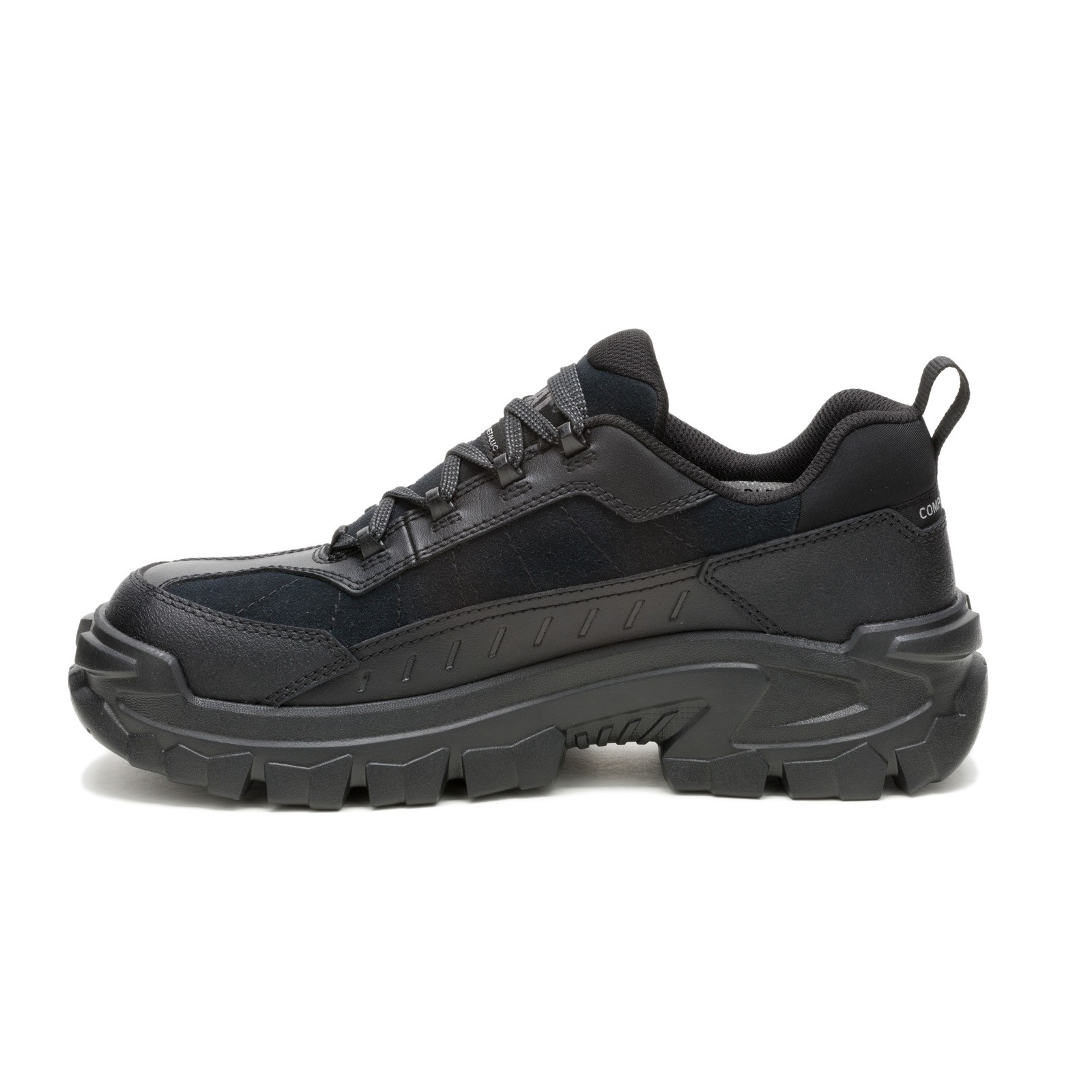 Caterpillar Invader Sport LO Composite Toe Mens Black Wide Work Shoes