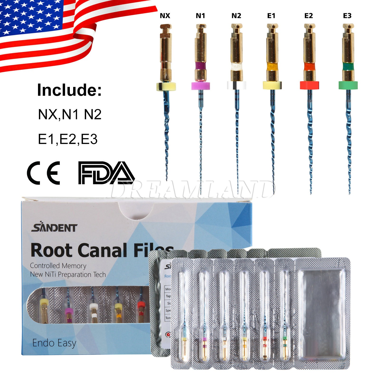 1 PACK Dental Rotary 21MM Lima ENDO Root Canal Niti Files CICADA Universal