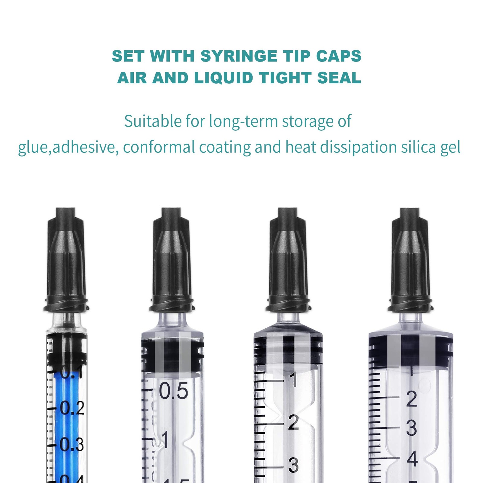 20Pack 1ml / 3ml / 5ml / 10ml Syringe Without Sets 1+3+5+10ML, 1+3+5+10ML