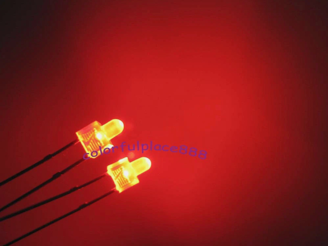 2mm Round Diffused Red Yellow Blue Green White Orange LED Leds Diode Light Lamp