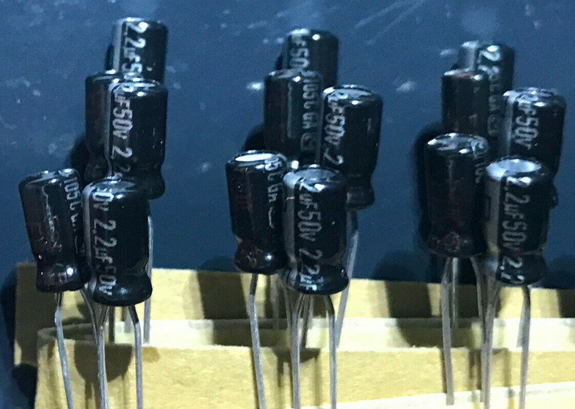 Lot of 25 2.2uF 50V Electrolytic Capacitor Panasonic Matsushita