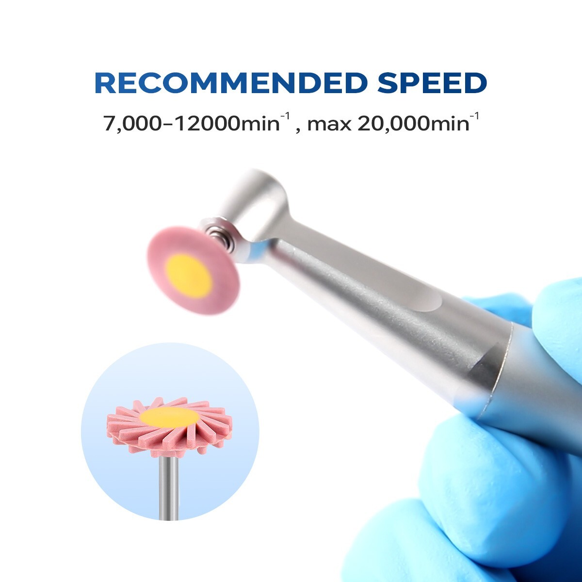 6Pcs Dental Porcelain Zirconia Ceramics Composite Polishing Kit Rubber Polisher