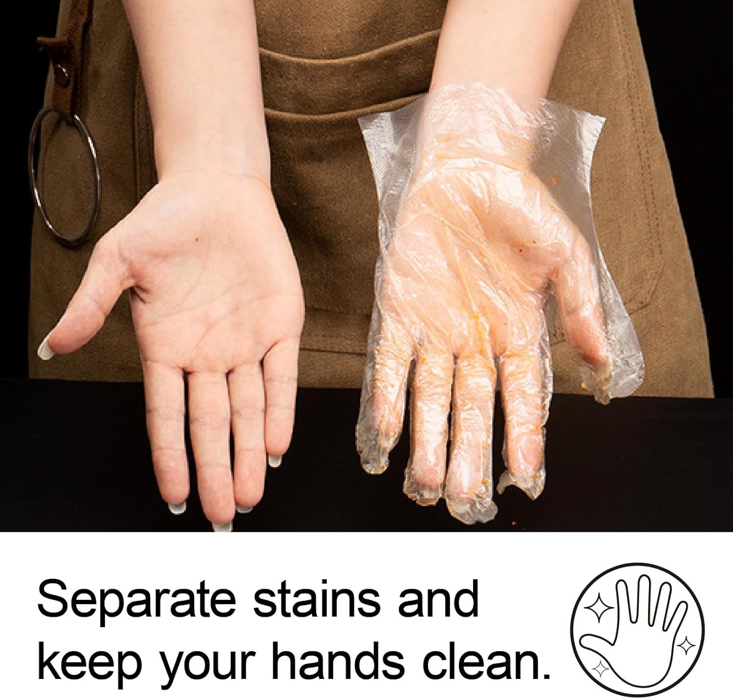 400 Count Disposable Poly Plastic Gloves for Cooking, Food Prep and Food Service