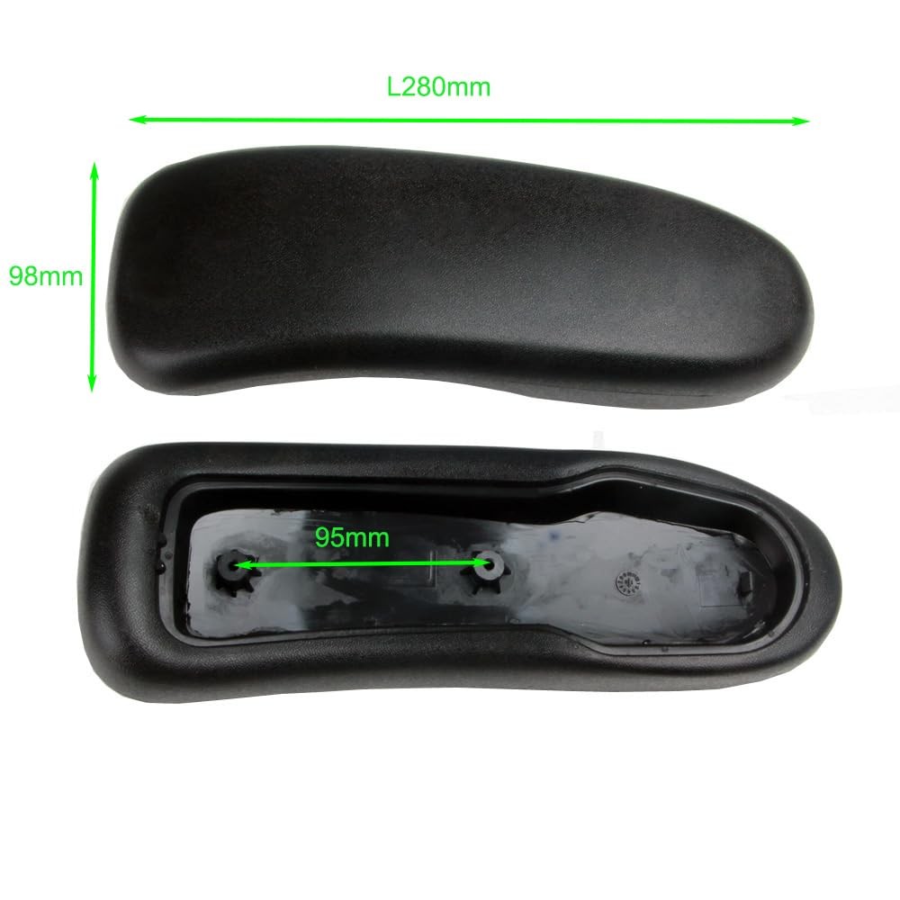 Vinyl Arm Pads Caps for Herman Miller Classic Aeron Chair Graphite Black Pair