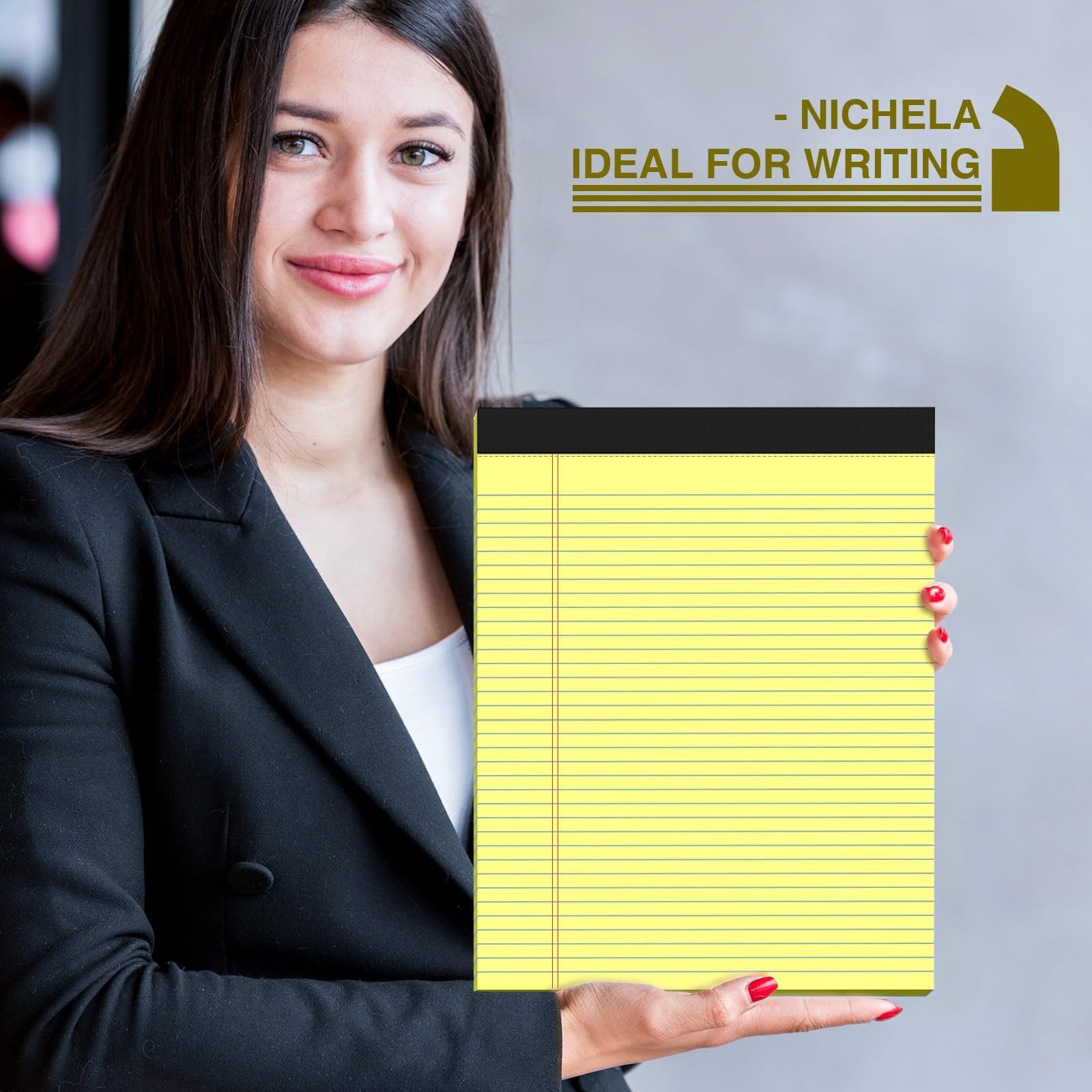 6 Pack Legal Pads 8.5″ x 11″ College Ruled Yellow Note Pads 8.5 x 11 Inch Mic…