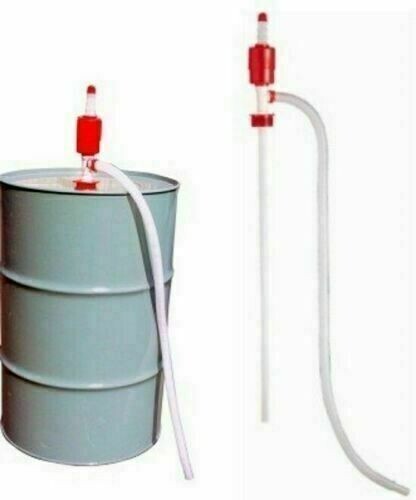 Hand Siphon Drum Barrel Pump 15 30 55 Gal Polyethylene Suction Manual Squeeze