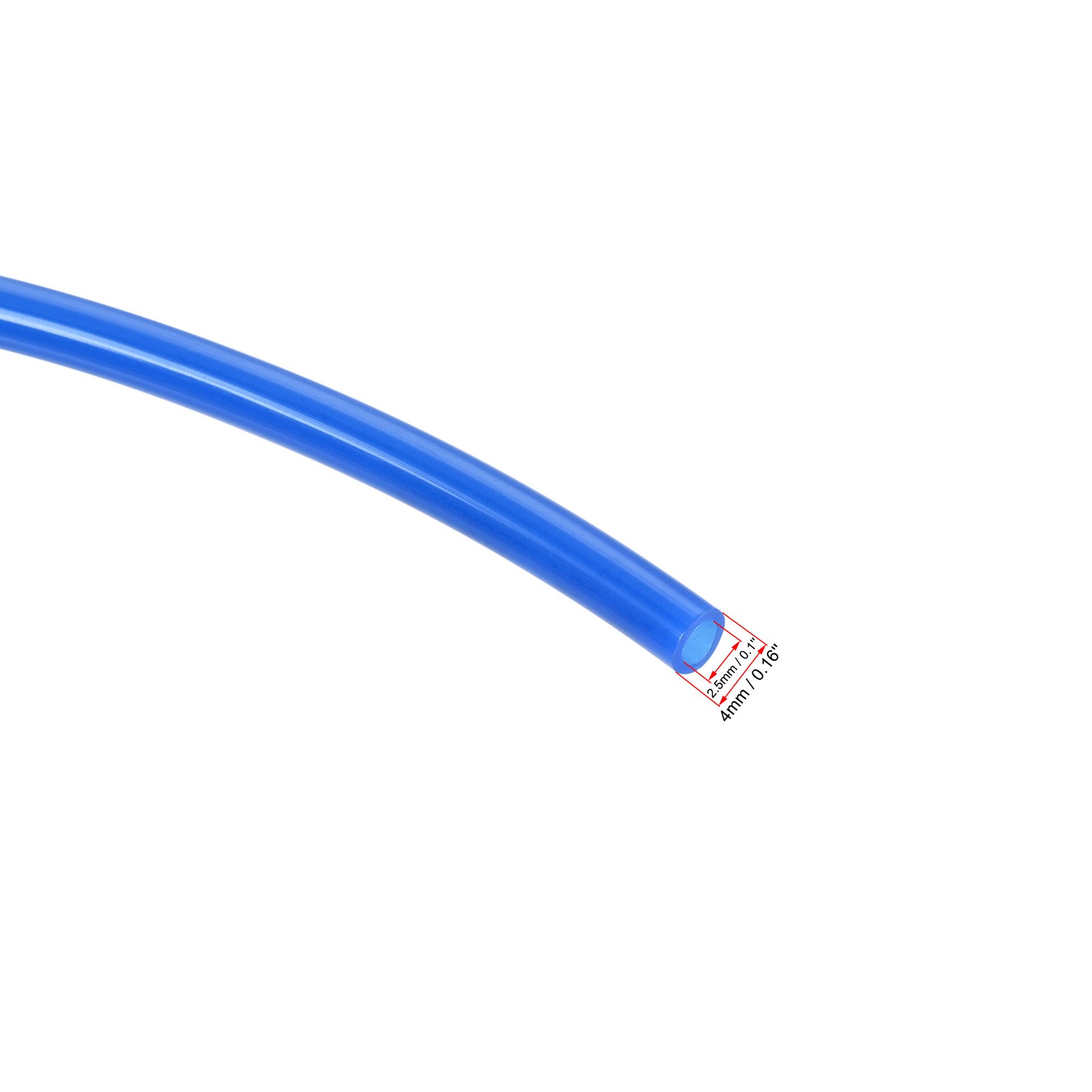 Pneumatic 4mm OD Air Hose Tubing Kit 10M Blue with Push to Connect Fittings