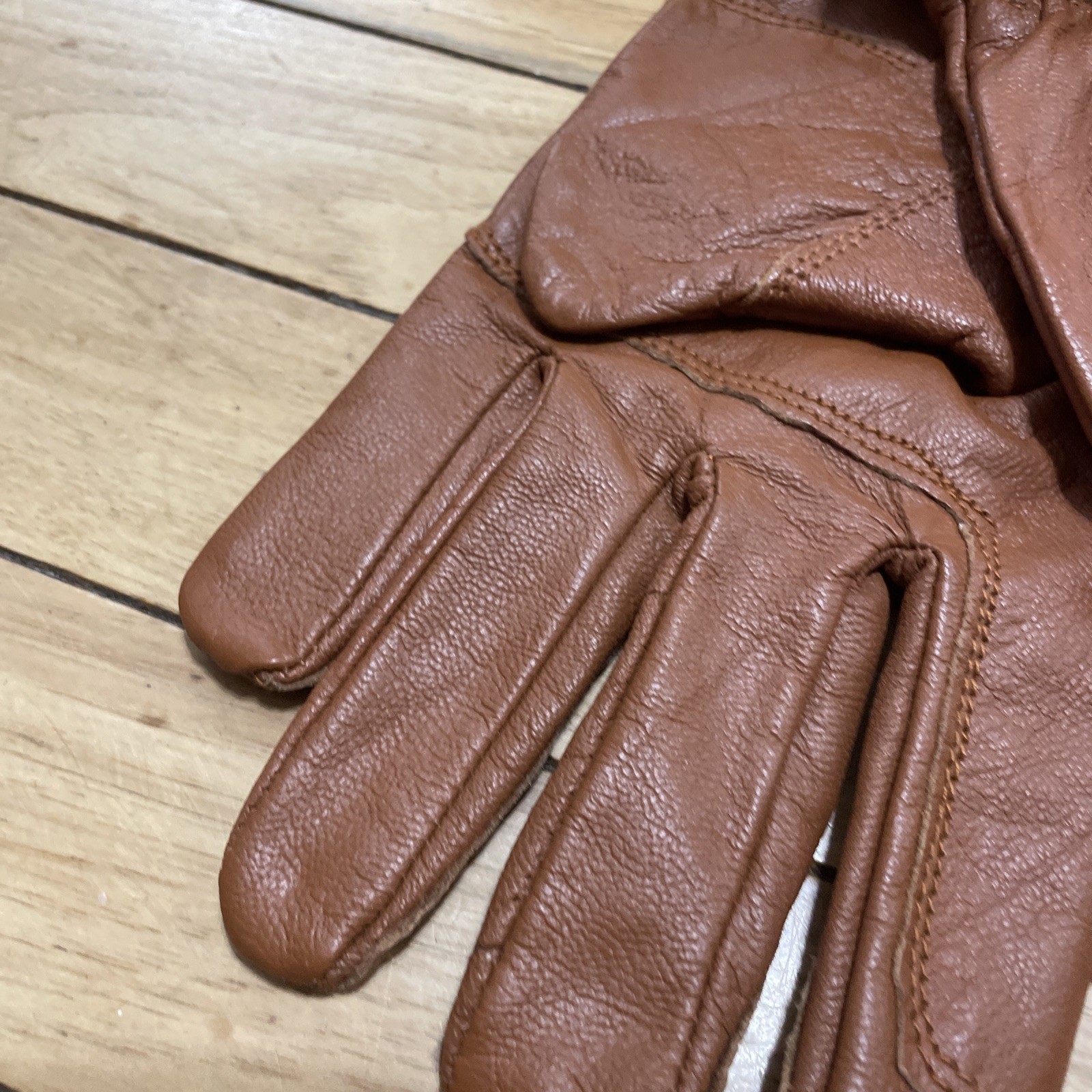Gardenline New Leather Work Gloves Adult Large Brown Garden Hike Ride Western