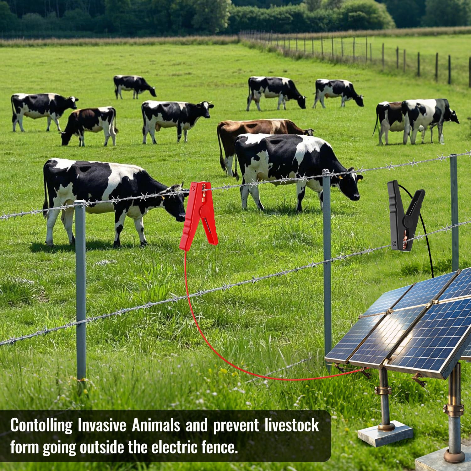 3.3 FT Electric Fence Wire Connect Solar Electric Fence Charger and Fencing Syst