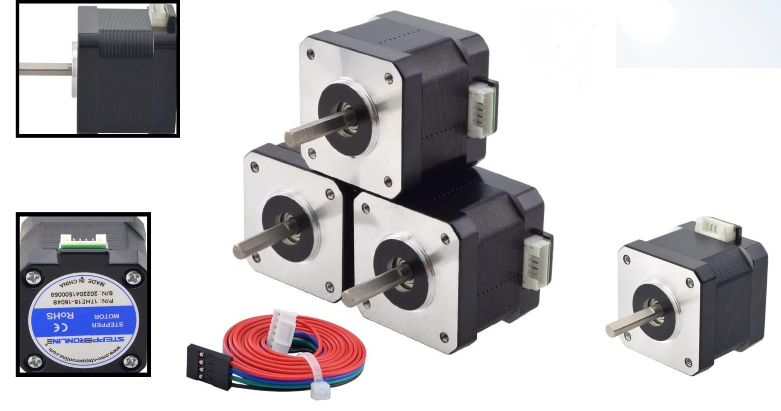 Nema 17 Stepper Motor – 42Ncm, 1.5A, Compact & Reliable for Automation Projects