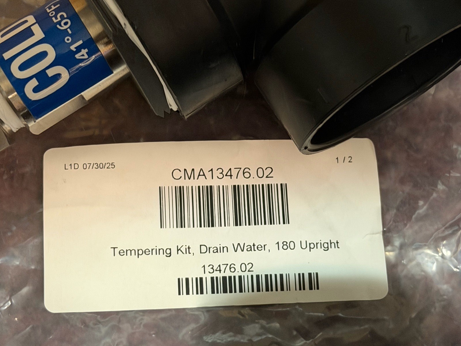 CMA Dish Machines 13476.02 Tempering Kit, Drain Water, 180 Upright RETAIL $650