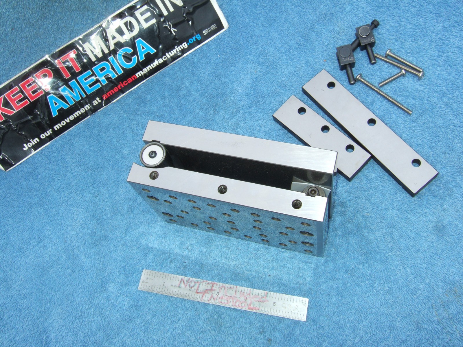 HERMANN SCHMIDT PNM4X6 Single Angle Adjustable Sine Plate Used $1150 WHEN NEW QA