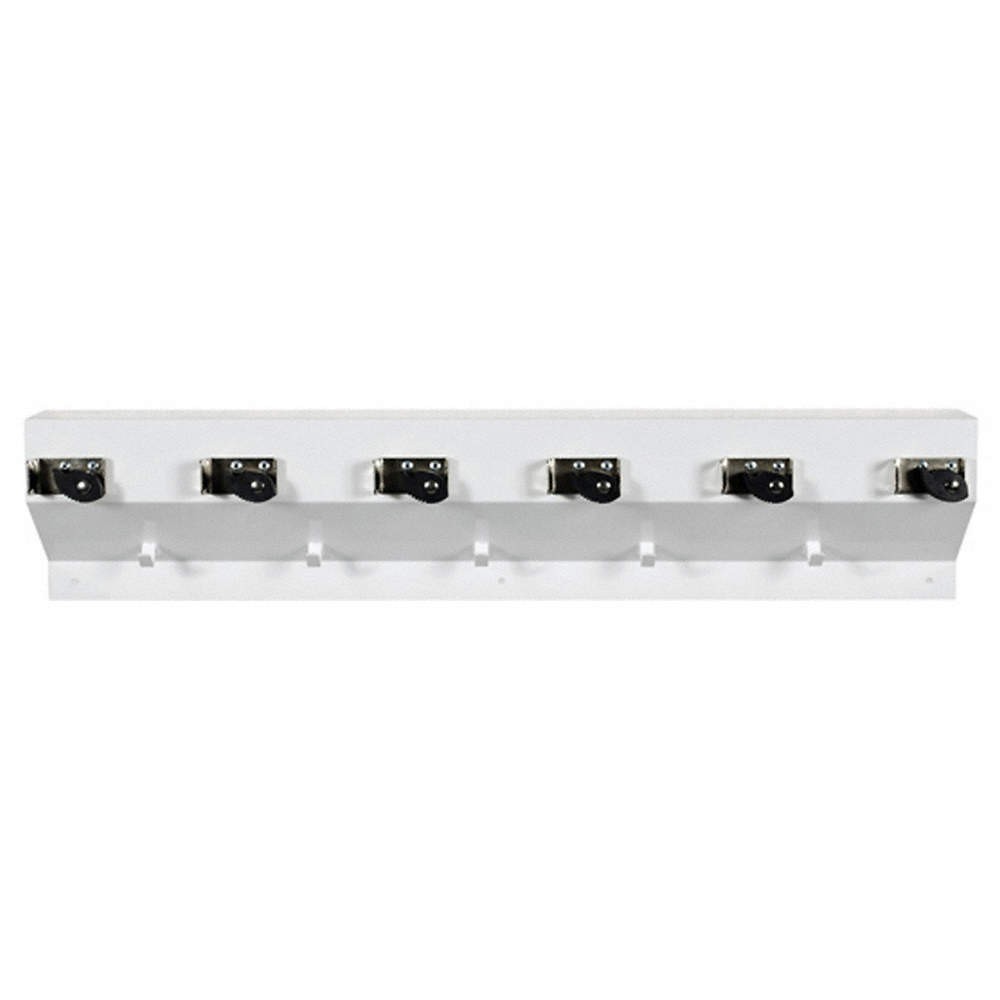 THE CLINCHER 333-6 WHT2 Mop and Broom Holder,34 in L,White 8CK06