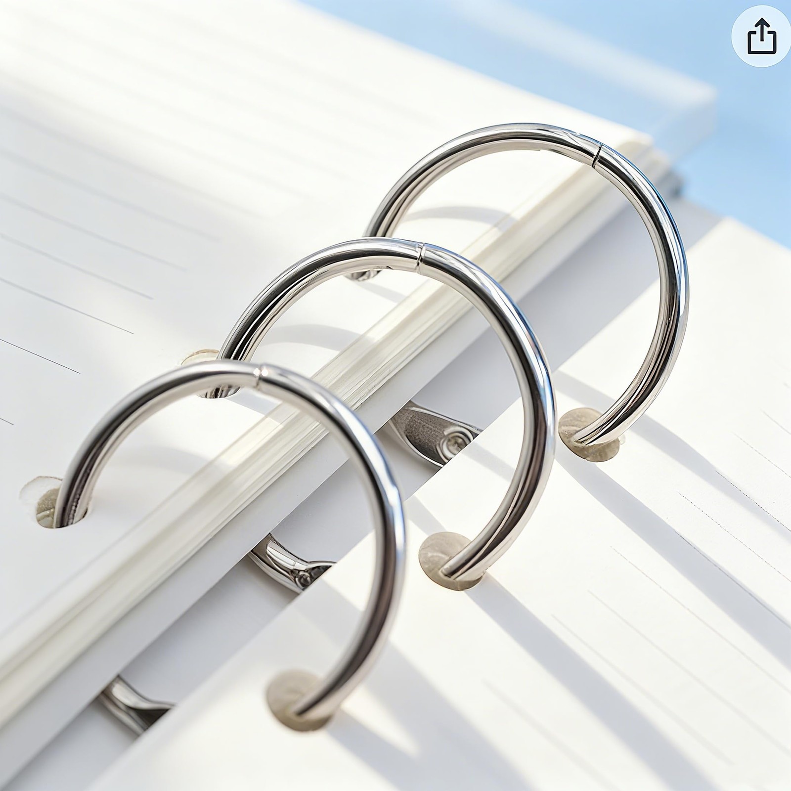 Small Binder Rings 1/2 inch 50 Pcs Mini Book Key 50PCS, Silver