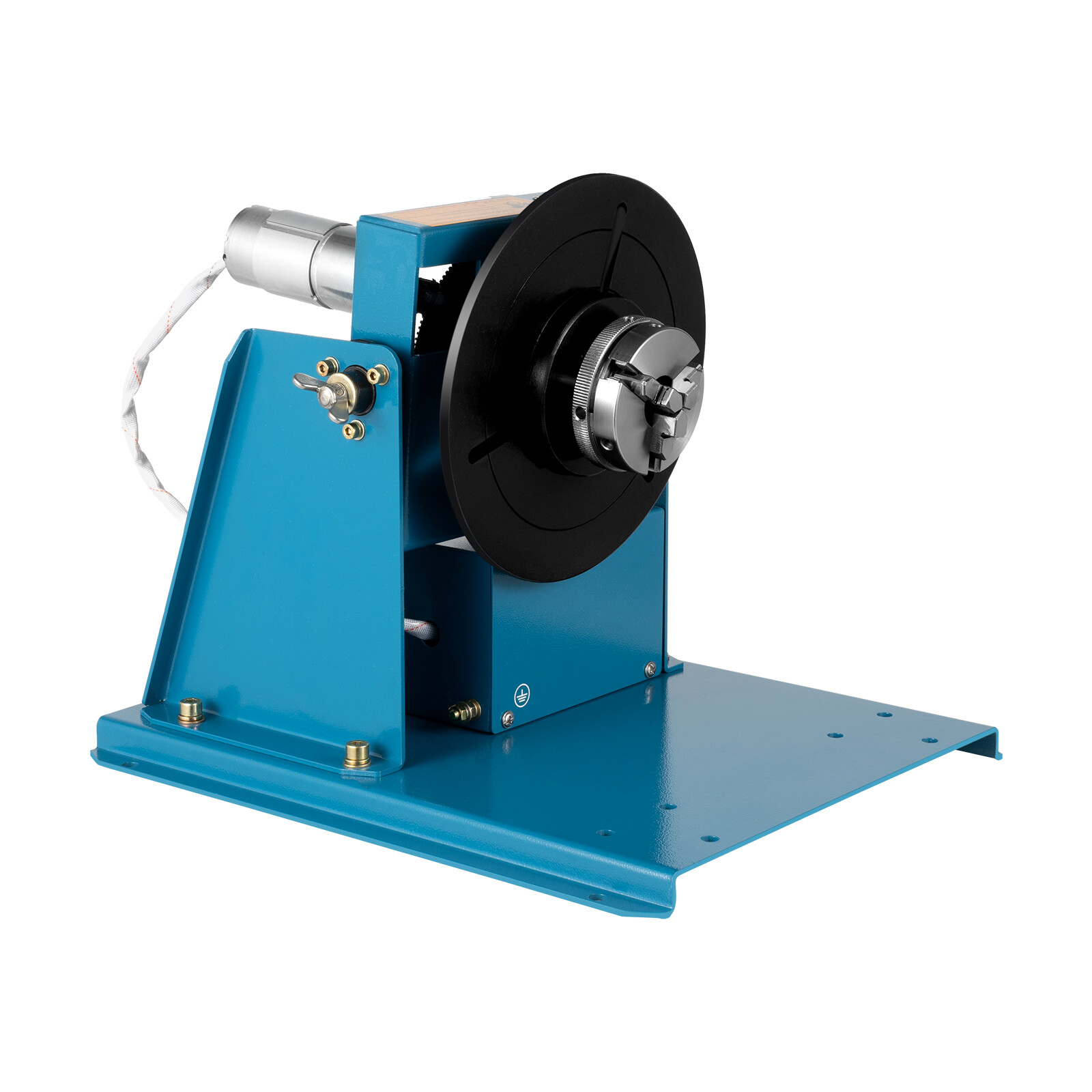 10kg Rotary Welding Positioner 7″ Turntable Table 3 Jaw Lathe Chuck 2-20rpm