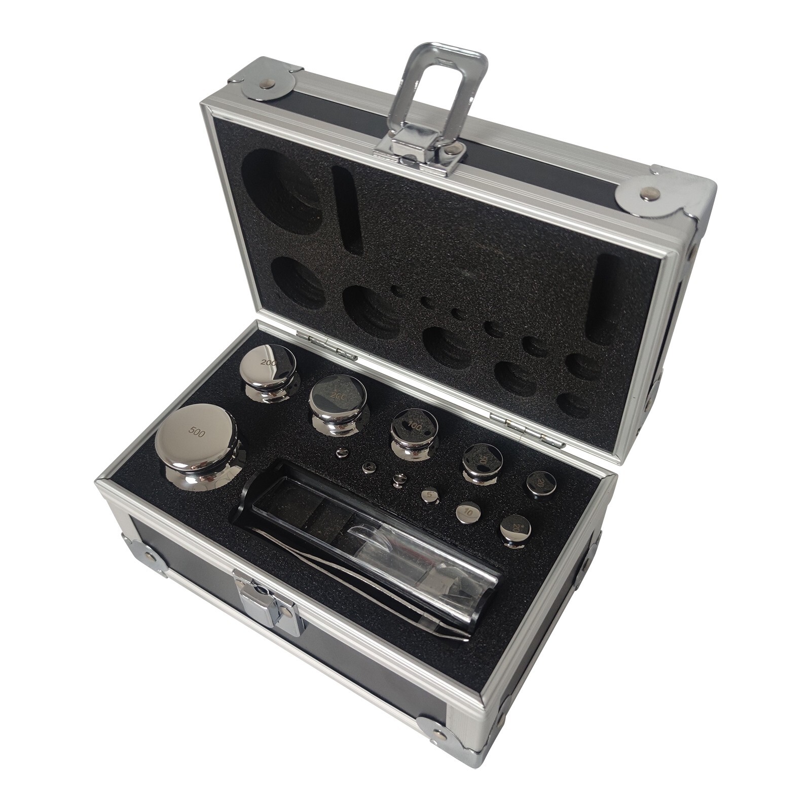 25 PCS/Set F1 Grade 1mg-500g Stainless Steel Calibration Balance Weight Kit