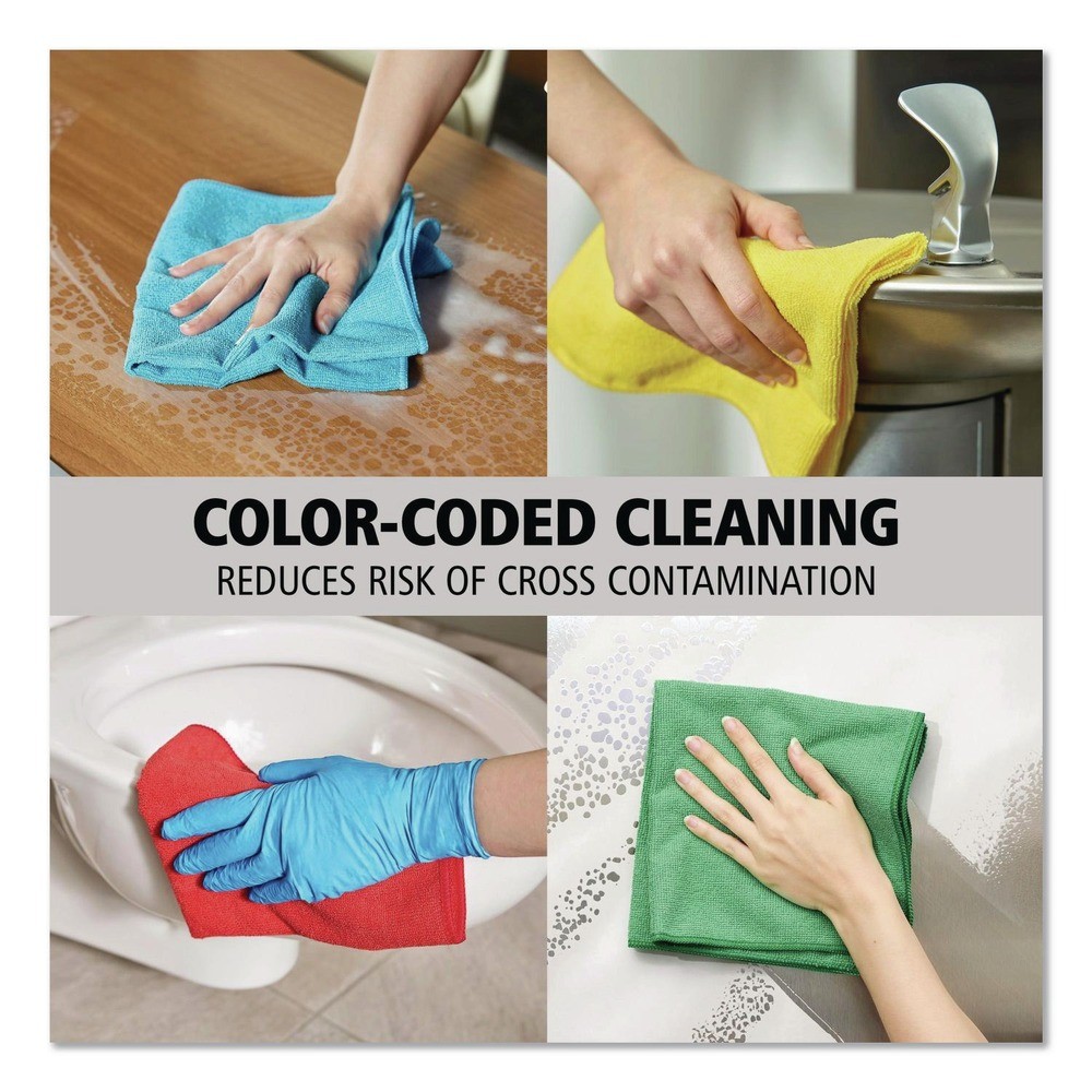 Rubbermaid Commercial 1820580 12″ x 12″ Microfiber Cloths – Yellow (24/PK) New