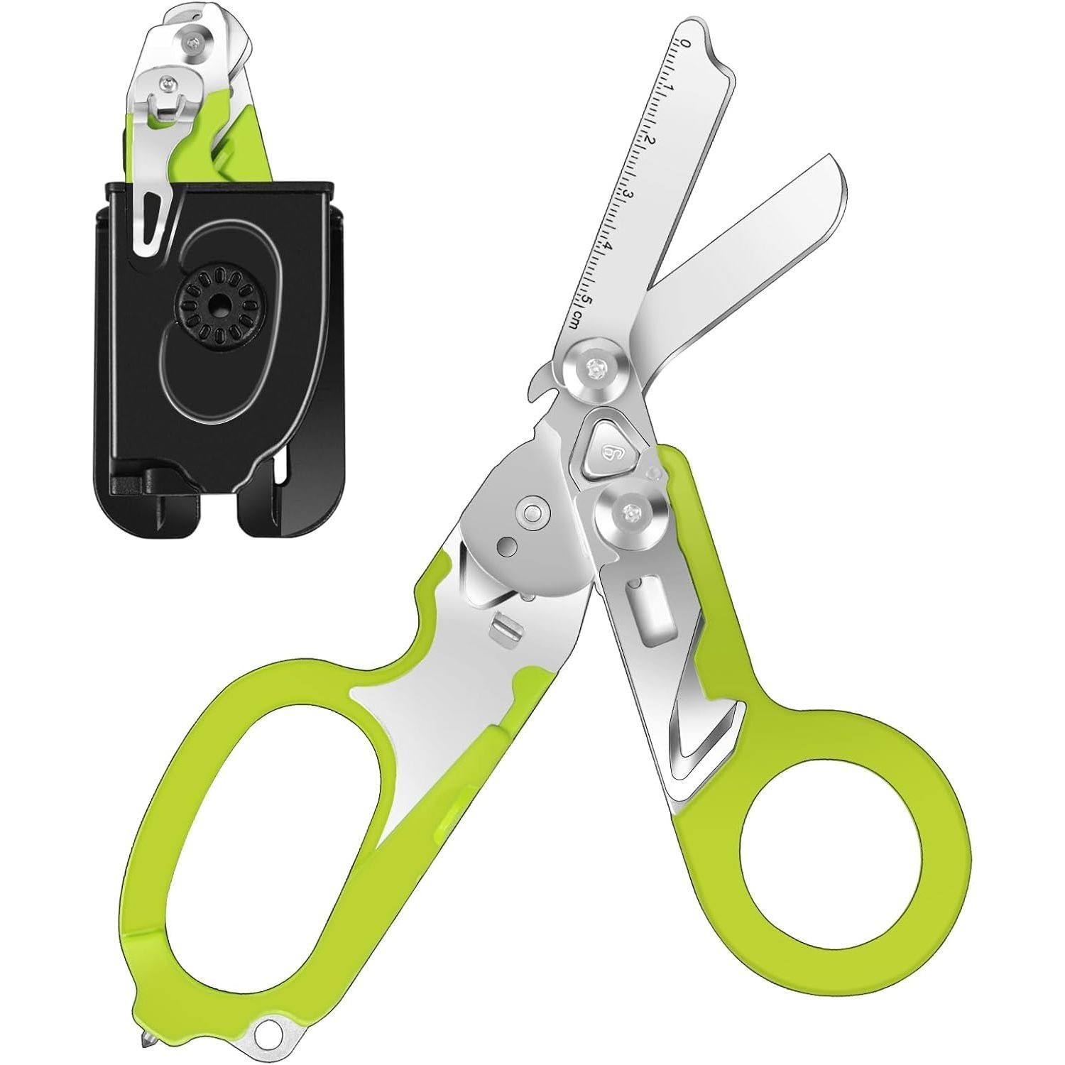 Emergency Trauma Shears Medic EMT Heavy Duty 6-in-1 Multi Function w/ Holster