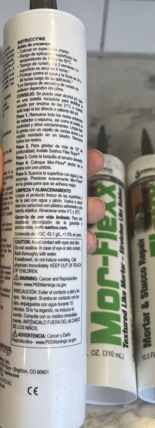 Mor-Flexx Textured Caulk, Ironstone 10.5 oz (Pack of 8)