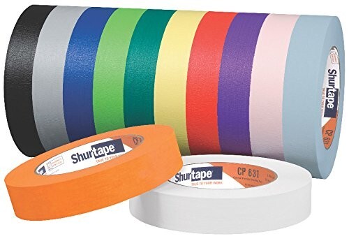 Shurtape Colored Masking Tape (CP-631): 1/2″ x 60 yds Black