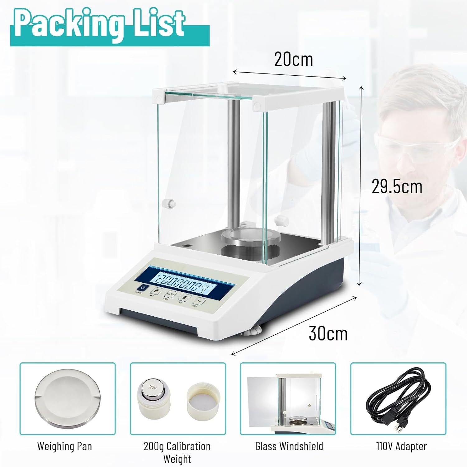Lab Scale Digital Analytical Balance 220g Scientific Precision Scale 0.0001g USA